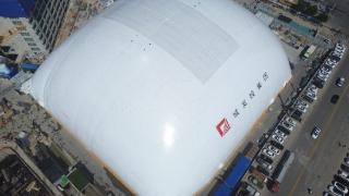 石家庄高铁片区商务核心区37号地块项目基坑气膜安装完成