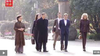 时政微纪录丨中法两国元首在成都进行友好交流