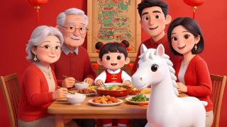 河北日报贺新春|AI海报·除夕:围炉守岁话团圆 龙马精神迎新春