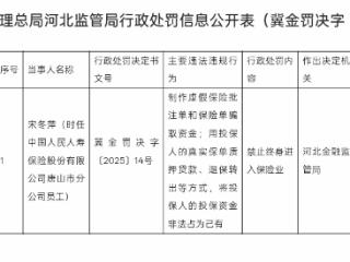 保险业终身禁业！人保寿险员工宋某骗取资金被严惩