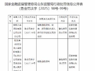 安联人寿山东分公司因编制虚假资料及诱导代理人违规被罚26万元