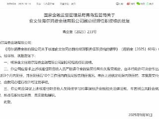 周文龙获准任海尔消金总经理