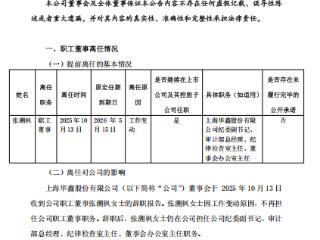 华鑫股份选举王智坚为职工董事 张溯枫因工作变动辞任该职
