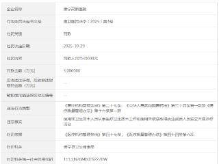 肃宁一医院因使用无资质人员被罚3万