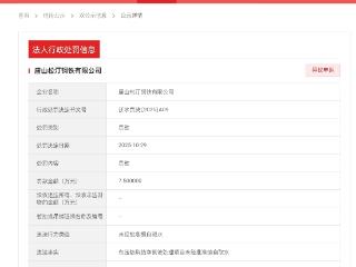 未经批准擅自取水，唐山松汀钢铁被罚7.5万元