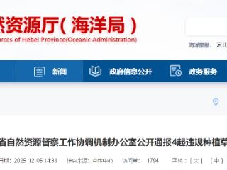 河北省自然资源督察工作协调机制办公室公开通报4起违规种植草皮问题