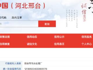 排污数据异常不报告，邢台市一事业单位被行政处罚