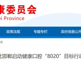 系统提升居民口腔健康 河北邯郸启动健康口腔“8020”目标行动