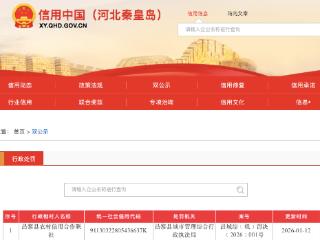 未批先建！昌黎县农村信用合作联社被行政处罚