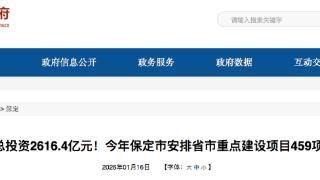 总投资2616.4亿元！今年保定市安排省市重点建设项目459项