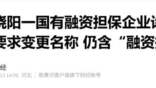 衡水饶阳一国有融资担保企业许可证注销后未按要求变更名称