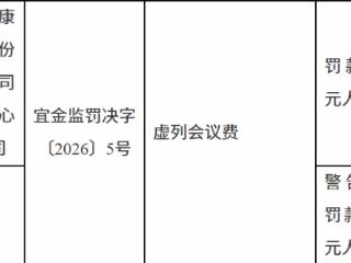 和谐健康保险宜宾中心支公司因虚列会议费被罚款12万元人民币