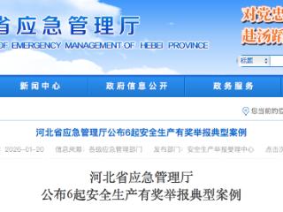 河北省应急管理厅公布6起安全生产有奖举报典型案例