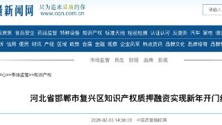 “无形资产”变现 邯郸复兴区知识产权质押融资今年首单达成