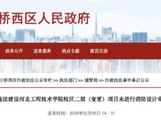 擅自施工、违法建设，河北工程技术学院被罚款3万元