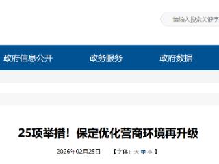 25项举措！河北保定优化营商环境再升级