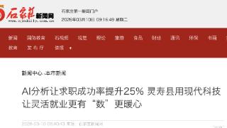 灵寿县:灵活就业AI分析让求职成功率提升25%