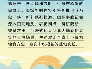 万象“耕”新 | 探访河北高标准农田，体验“智慧春耕”
