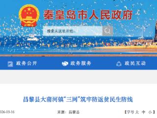 开发公益性岗位32个 昌黎县大蒲河镇“三网”筑牢防返贫民生防线