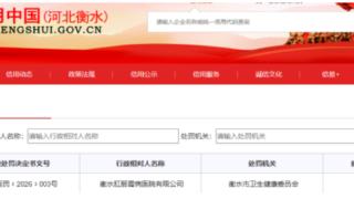 衡水一医院因未按规定填写病例资料被警告并罚款
