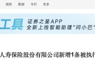 列为被执行人！中国平安人寿保险股份有限公司执行标的20万元