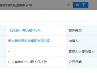 恒大新能源被申请破产审查