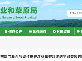 河北省两部门联合部署打击破坏林草资源违法犯罪专项行动