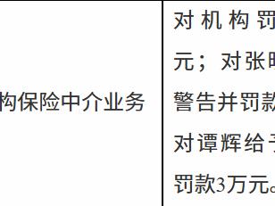 太保财险深圳分行因虚构保险中介业务被罚款30万元 两责任人同步领罚