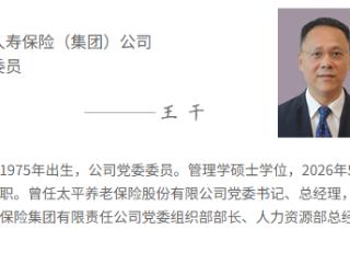 王干出任国寿集团党委委员