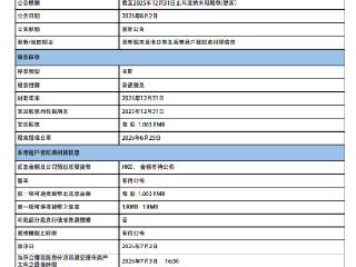 招商银行：将派发末期股息每股1.003元
