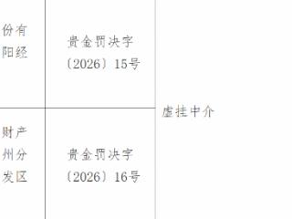 中国平安财产保险贵州分公司贵阳经济技术开发区支公司因虚挂中介被罚款12万元