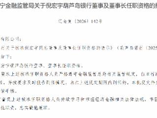 倪宏宇获批担任葫芦岛银行董事、董事长