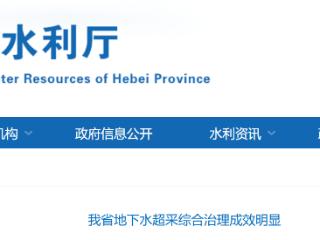 河北地下水超采综合治理成效明显