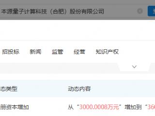 本源量子增资，增幅达1100%