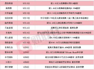 龙头20CM涨停 本周披露并购重组进展的A股名单一览