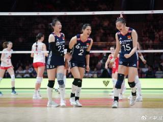 继续加油！世联赛北京站中国女排3:0战胜法国女排
