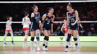 继续加油！世联赛北京站中国女排3:0战胜法国女排(图1)