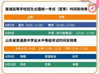 山东高考第二天下午考外语，14:45后迟到考生不得进入考场