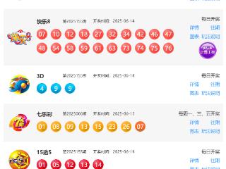 6月14日福彩中奖号码