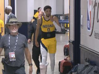 NBA总决赛|哈利伯顿因伤发挥失常仅得4分，雷霆拿下冠军点