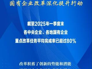 国有企业改革深化提升行动重点改革任务平均完成率超80%