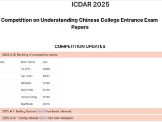 平安产险在ICDAR2025国际多模态理解竞赛中强势夺冠，连续4年荣获国际顶尖赛事冠军！