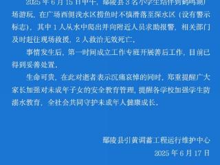 小学生结伴捞鱼不慎落水2人死亡，最新通报