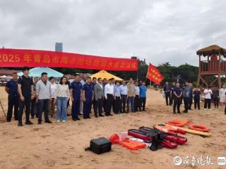 “游客溺水”海陆协同救援，青岛开展海水浴场防溺水应急演练