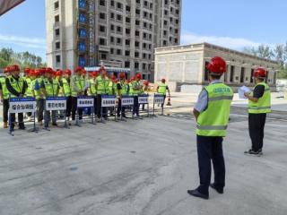 中交一公局集团建筑公司茌平片区项目开展高处坠落事故现场处置应急救援演练
