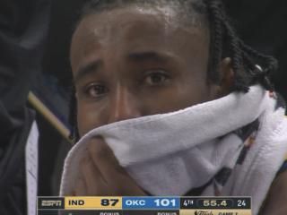 NBA总决赛|雷霆击败步行者赢得总冠军，哈利伯顿首节伤退