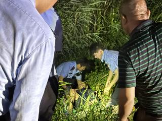 暴雨夜三轮车侧翻坠入深沟 警民合力救助被困老人