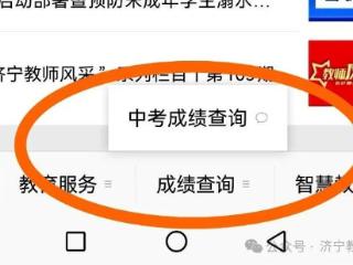 济宁市2025年中考成绩查询功能开放