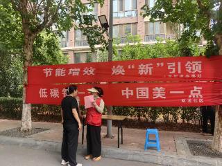 泰山区双龙社区开展“节能增效 焕‘新’引领” 宣传主题活动
