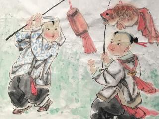 梁健作品中的童趣